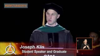 Governors State University graduate Joseph Klis Commencement 2016 [upl. by Belia]