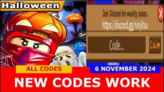 NEW CODES 🎃Ninjitsu Master of Elements ROBLOX  ALL CODES  NOVEMBER 6 2024 [upl. by Wilfreda]