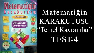 Matematiğin Kara Kutusu Temel Kavramlar  TEST 4 [upl. by Solitta525]