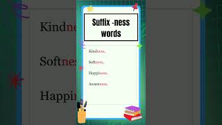 Suffixes  Suffix quotnessquot words  The Study Corner  shorts english suffix [upl. by Enelyar]