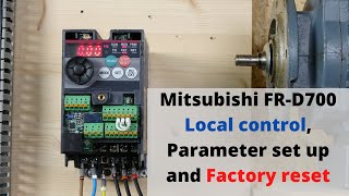 Mitsubishi FRD700 local control parameter set up and Factory reset English [upl. by Lazar]