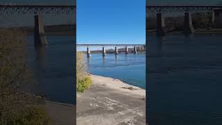 South Saskatchewan River The Weir and CPR Bridge in Saskatoon [upl. by Caprice]