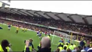 Watford 31 Leicester Away Fans Reaction Penalty Save and Goal [upl. by Nospmas126]