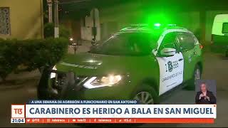 Carabinero es herido a bala en San Miguel [upl. by Trepur98]