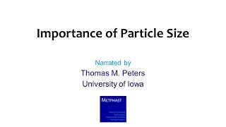 Module 5 Importance of Particle Size [upl. by Dania]