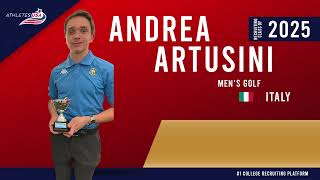 Mens Golf  Swing Video  Andrea Artusini Italy  Recruit 2025 [upl. by Snehpets]