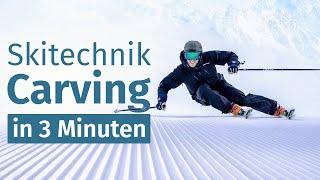 SkiCarving Technik in 3 Minuten einfach erklärt  Skifahren lernen [upl. by Anillehs234]