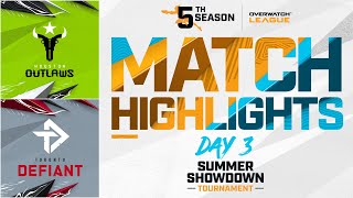 Houston OutlawsOW vs TorontoDefiant  Summer Showdown Tournament Highlights  Day 3 [upl. by Atnoled]