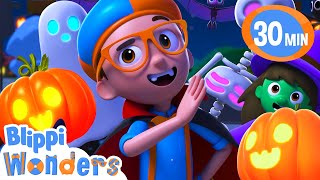 Blippis Halloween Hideout Song  Blippi Wonders Educational Videos for Kids [upl. by Maletta839]