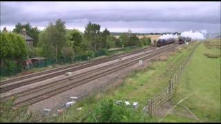 Double steam action 70013 and 44932 at Colton [upl. by Mcclenon]