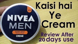 NIVEA Men Dark Spot Reduction Cream Review After 20 Days Use [upl. by Eynttirb]