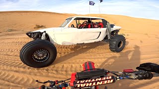 150000 SANDRAIL VS 20000 CAN AM X3 IN Glamis Dunes New Years 2024  DIRT BIKE DIARIES EP208 [upl. by Oilerua]