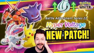 HYPER VOLTAGE PATCH NOTES Held Item Changes Gengar Buffs EX Nerfs amp more  Pokemon Unite [upl. by Darb173]