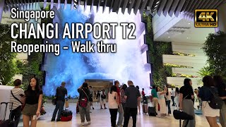 Fully reopened Changi Airport Terminal 2  Walk through Wonderfall [upl. by Bratton]