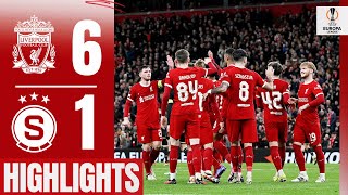 Ruthless Reds Progress in Europa League  Liverpool 61 Sparta Prague  Highlights [upl. by Yrellav]