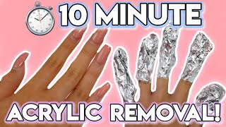 HOW TO REMOVE ACRYLIC NAILS AT HOME Without damaging your real nails EASY AND FAST REMOVAL [upl. by Perkin]