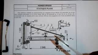 01 Statique analytique plane  Potence de manutention [upl. by Atil]