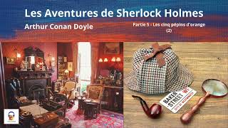 Les Aventures de Sherlock Holmes  A Conan Doyle  Partie 5  Les cinq pépins dorange 2 [upl. by Ahsekat]