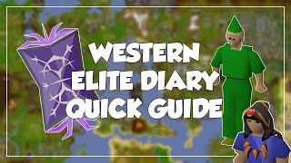 Western Provinces Elite Diary Quick Guide  Old School RunescapeOSRS [upl. by Ticon732]