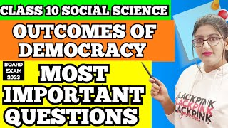 Outcomes of democracy class 10 questions and answers [upl. by Louisa]