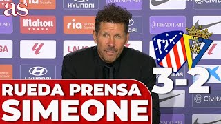 ATLÉTICO 3  CÁDIZ 2  Rueda de prensa de SIMEONE [upl. by Yrome464]