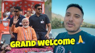 Modi ji ka GRAND WELCOME in Pithoragarh 😍🎊  THEHIMALAYANHUSKY [upl. by Il]