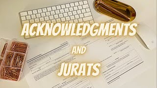 How do I complete a notarial certificate  Acknowledgments and Jurats [upl. by Naugal]