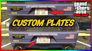 HOW TO TRANSFER CUSTOM PLATES IN GTA 5 ONLINE 189 [upl. by Aliemaj]