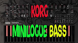 Korg Minilogue Bass playing on the filter and the envelope [upl. by Ahsenauj]