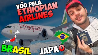 Como é o Vôo pela Ethiopian Airlines Japão  Brasil Visitando a família nas férias do Japão [upl. by Hollinger605]