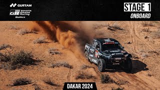 ONBOARD  Stage 1  Dakar 2024  TOYOTA GAZOO Racing Baltics [upl. by Nobell594]