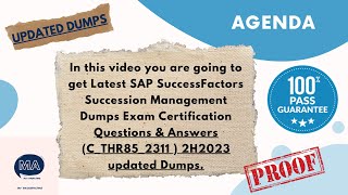 SAP SF Succession Management Latest Dumps Exam Exact paper CTHR952311 2H2023 Updated Dumps 2024 [upl. by Eanrahs]