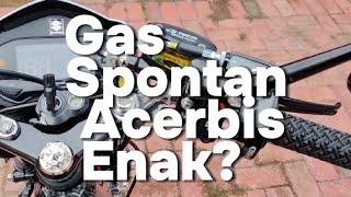 Pasang Gas Spontan Acerbis dan handgrip RCB di Suzuki Satria FU 150 sekalian review [upl. by Zapot]