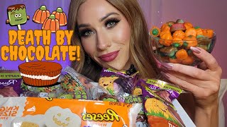 ASMR  Halloween Candy 🎃🍫 Mukbang unwrapping crinkle eating sounds [upl. by Maxentia715]