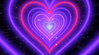 Colorful Heart Background💜Purple Tunnel Heart Background Screensaver Video Effects Light Background [upl. by Schecter74]