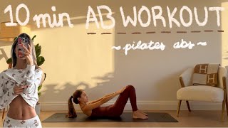 10MIN pilates ab workout  small amp narrow waist  LIDIAVMERA [upl. by Ruthi578]