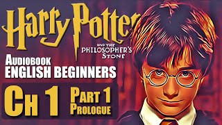 🧙‍♂️⚡quotHARRY POTTER Chapter 1 Prologue BOOK 1 🎧Audiobook🎧 in English for Beginners📚✨ [upl. by Yanetruoc]