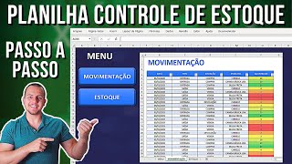 Como Fazer Planilha de Controle de Estoque no EXCEL  Simples e Fácil  Download Grátis [upl. by Cinimod589]