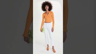 Outfits con jeans blancos para mujer  MUY TRENDY fashion tipsdemoda [upl. by Heyra70]