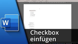 Word Checkbox einfügen  Zum Abhaken amp Ausdrucken ✅ Tutorial [upl. by Yezdnil]