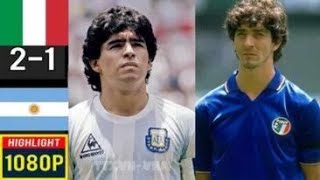 Italy 21 Argentina World Cup 1982  Full highlight  1080p HD  Maradona  Kempes  Paolo Rossi [upl. by Rebmeced]