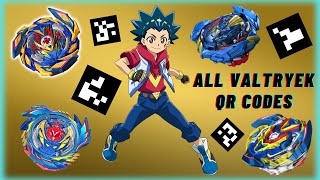 All Valtryek QR Codes  BEYBLADE BURST APP [upl. by Soma]