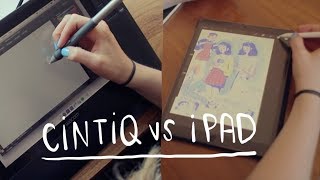 Painting and working on the iPad vs Cintiq  Frannerd [upl. by Cissie751]