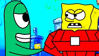 Robot Spongebob vs Plankton ♪ TheFatRat  Stronger Music Video [upl. by Nhor]