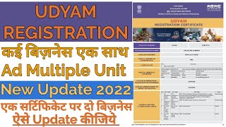 add multiple business in udyam registration  How To Add Multiple Business Unit In Udyam  2022 [upl. by Bronwyn]