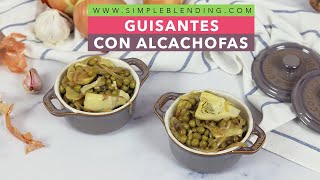 RECETA MUY FÁCIL DE GUISANTES CON ALCACHOFAS  Guiso de alcachofas con guisantes [upl. by Nohsed]