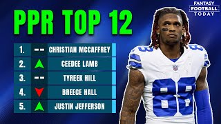 2024 Fantasy Rankings Top 12 Players in PPR Leagues  2024 Fantasy Football Advice [upl. by Nevyar]