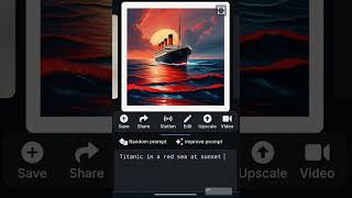 Titanic  A Stunning Visual Journey shorts ytshorts ai sunset art [upl. by Inram]