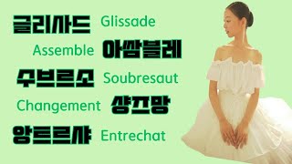 사부작발레🩰 글리사드 아쌈블레 glissade assemble  수브르소 soubresaut  샹즈망 changement  앙트르샤 entrechat 로얄amp트와amp꺄트르 [upl. by Crista]