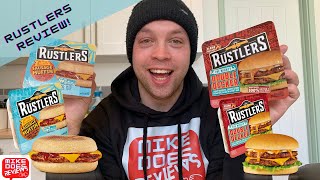 I Review Rustlers Breakfast Muffin and Double Decker Burger [upl. by Mena]